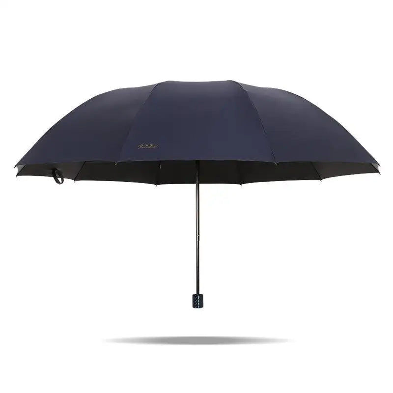 Miniaturebillede: 130cm surdimensionné 3-pliant parapluie pluie femmes 3 fois résistant au vent ma
