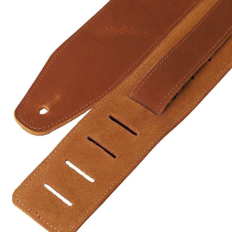 Thumbnail: Soldier Full Grain Leather Guitar Strap For Electric, Acoustic, and Bass Guitars