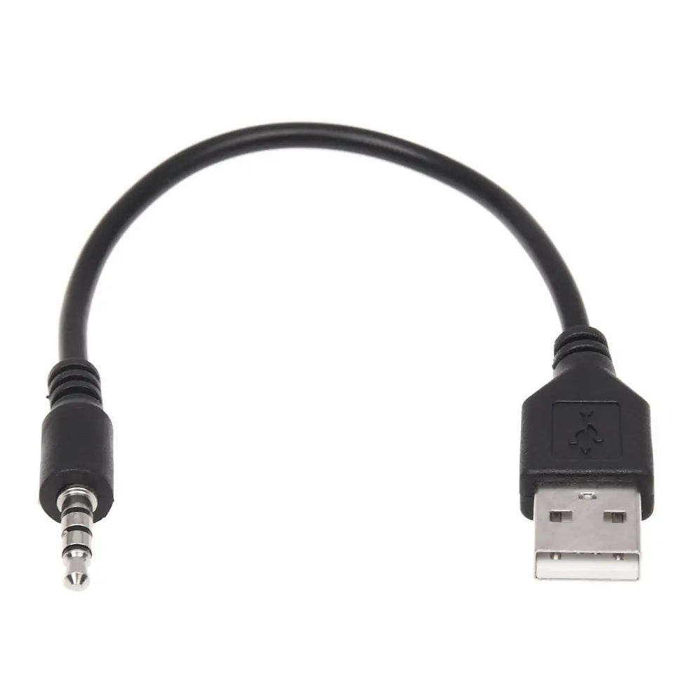 Miniatura: 3.5mm Plug AUX Audio Jack to USB 2.0 Male Charger Cable Adapter Cord for Car MP3