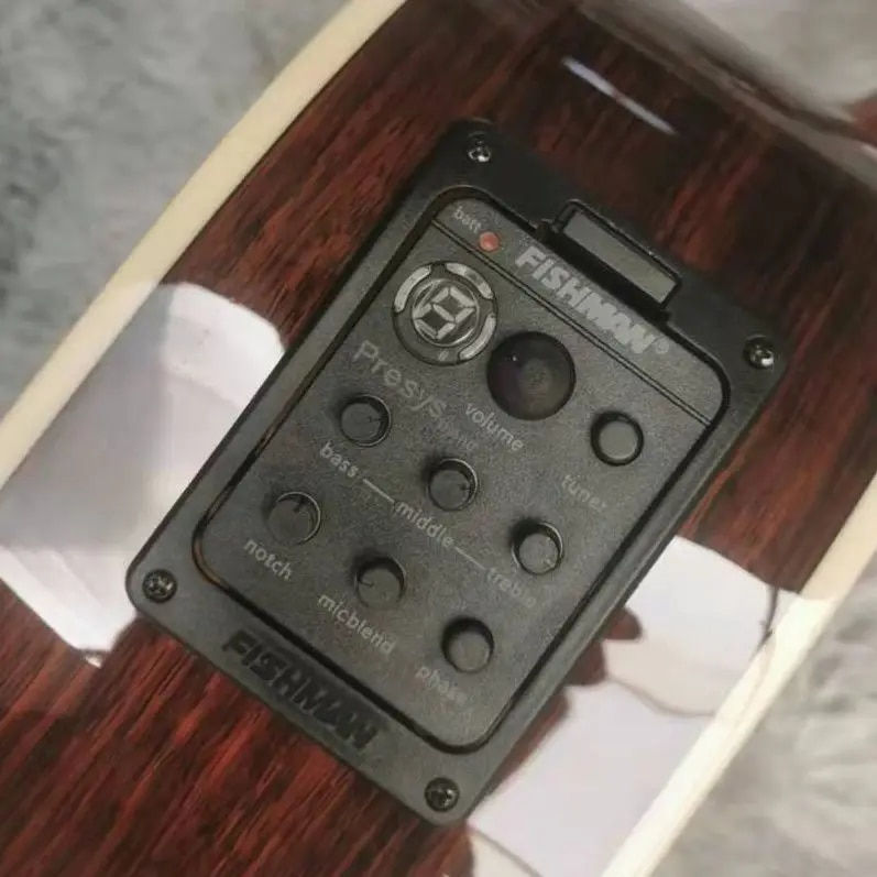 섬네일: Spruce solid wood profile back and side ebony acoustic guitar