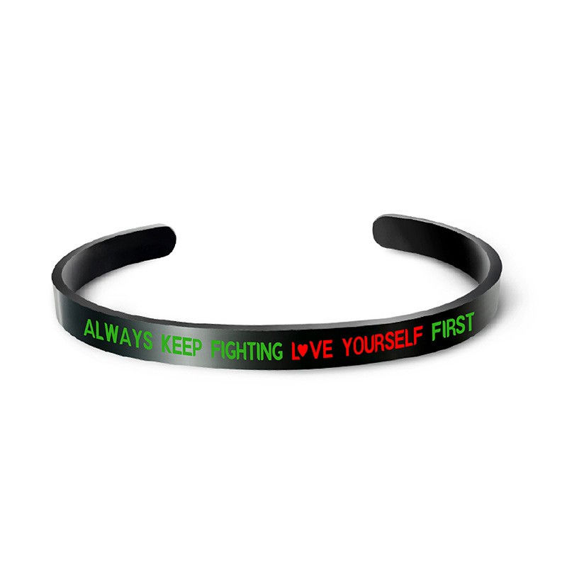 Miniatura: Bracelet couleur impression acier titane européen et américain