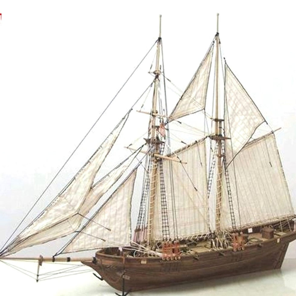 Μικρογραφία: 1 Set DIY Handmade Assembly Ship Wooden Sailing Boat Model Kit Ship Handmade Ass