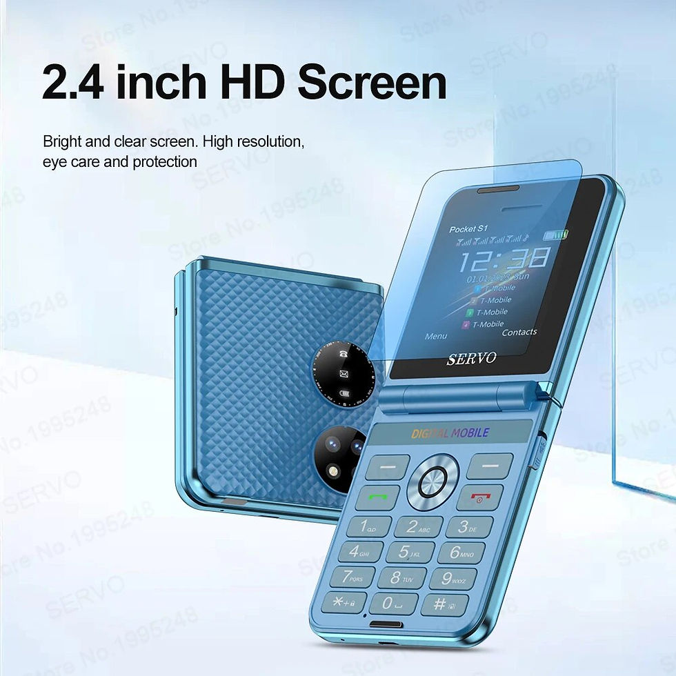 Miniatyrbilde: SERVO Pocket S1 New Style Flip Mobile Phone 4 SIM Cards 2G GSM 2.4'' Screen Torc