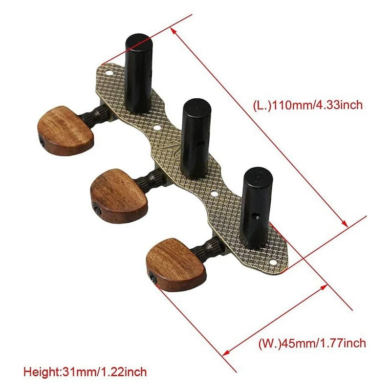 Miniatura: 2Pieces Guitar Tuner Tuning Keys Pegs Machine Heads for Classical Guitar