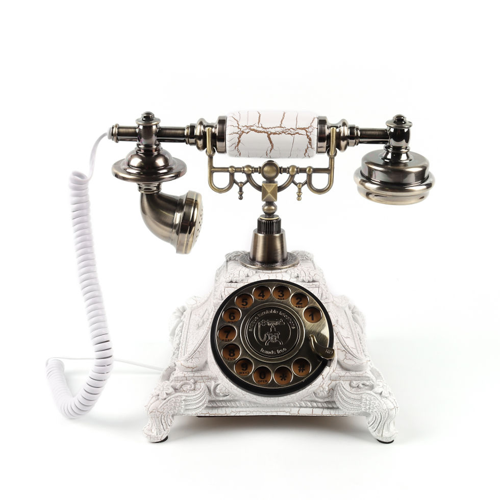 Thumbnail: CHEETA Gold antique phone retro European wedding event audio guestbook phone 