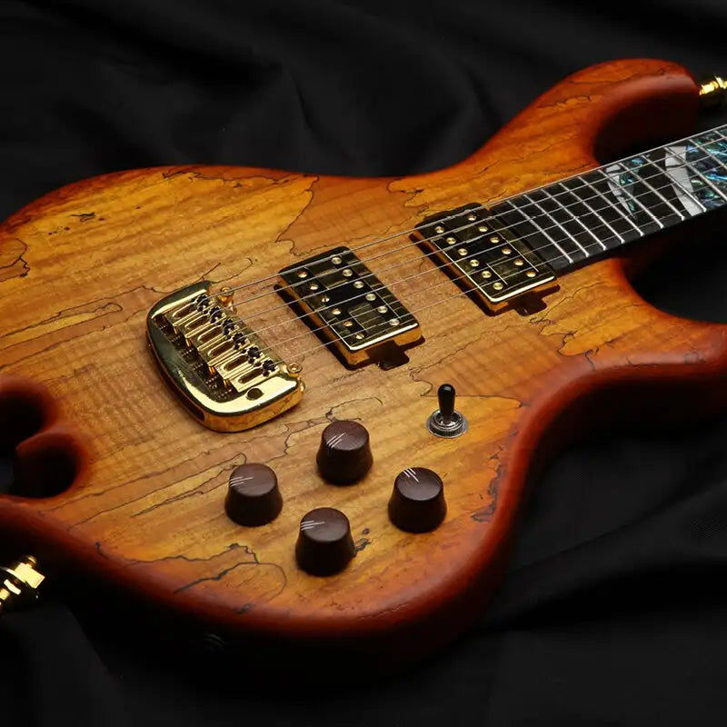Thumbnail: Derulo Electric Guitar OEM Custom HighQuality Tuning blue map Top 5Pieces Maple&