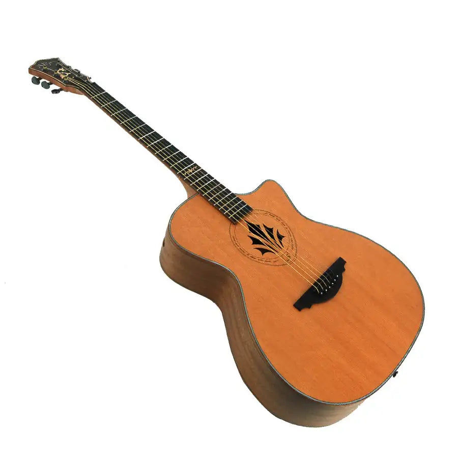 섬네일: Wholesale New 40" cutaway handmade Carved guitars student adult acoustic guitar