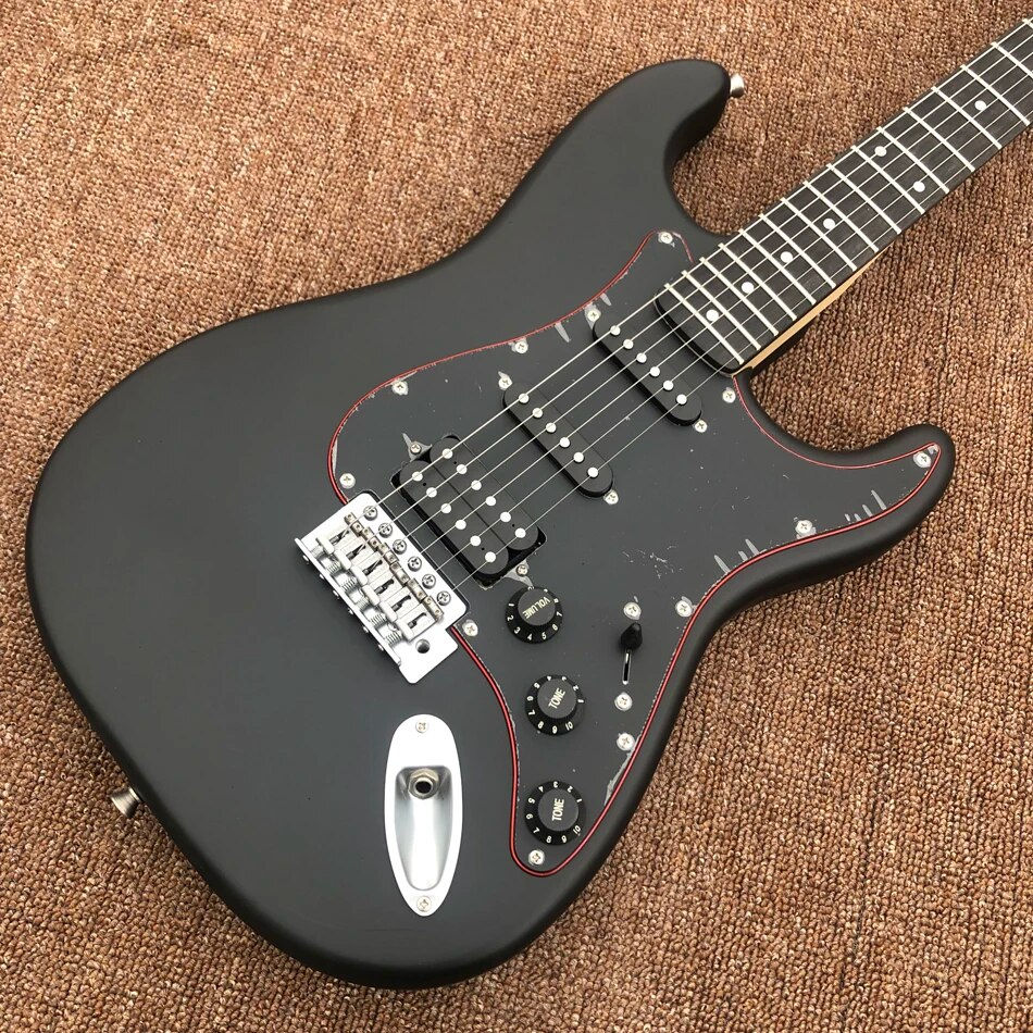 Pikkukuva: Hot Sale Electric Guitar,Rosewood Fingerboard,Matte Black,Free Shipping