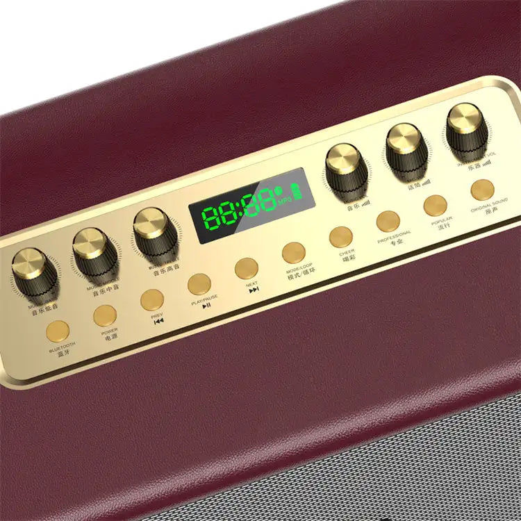 Μικρογραφία: SHIDU Luxury 100W DSP Sound Portable Handle Optical Coaxial input Karaoke Microp