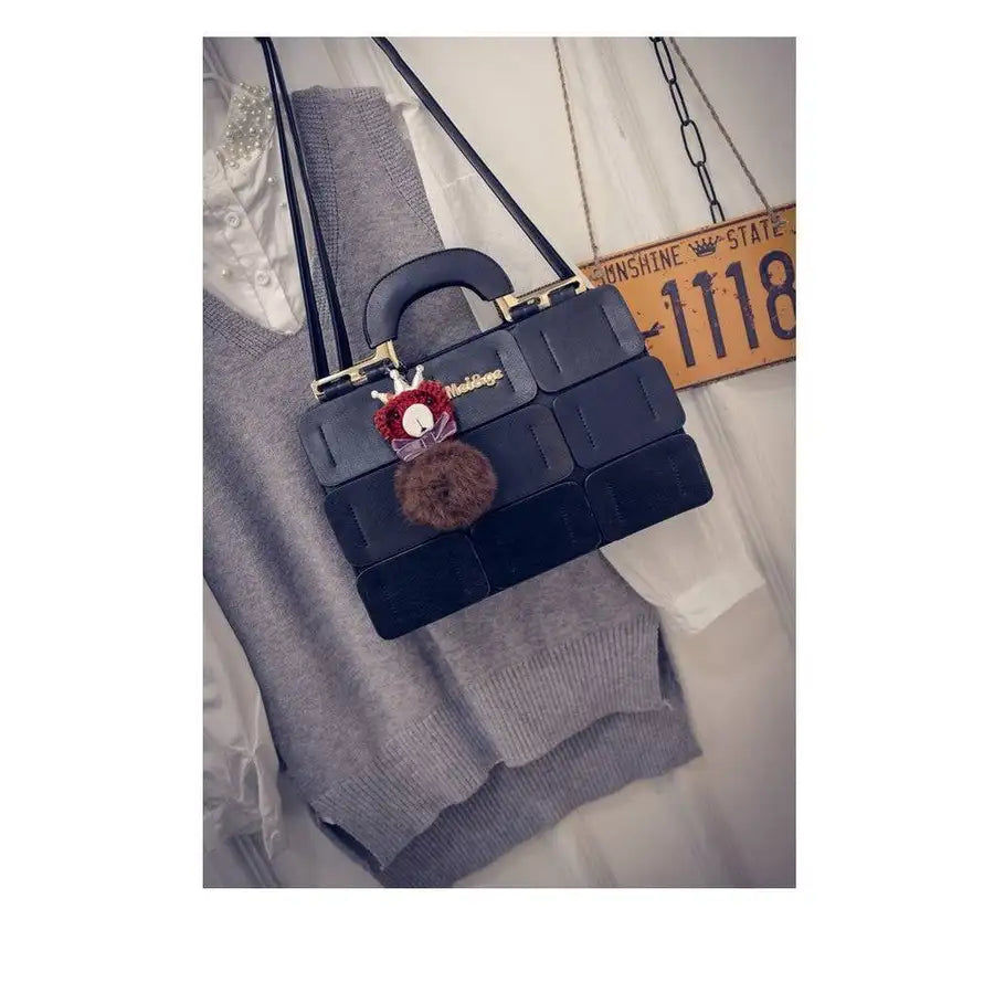 Thumbnail: Boston Bag Inclined Shoulder Ladies Hand Bag Women PU Leather Handbag Woman  Han