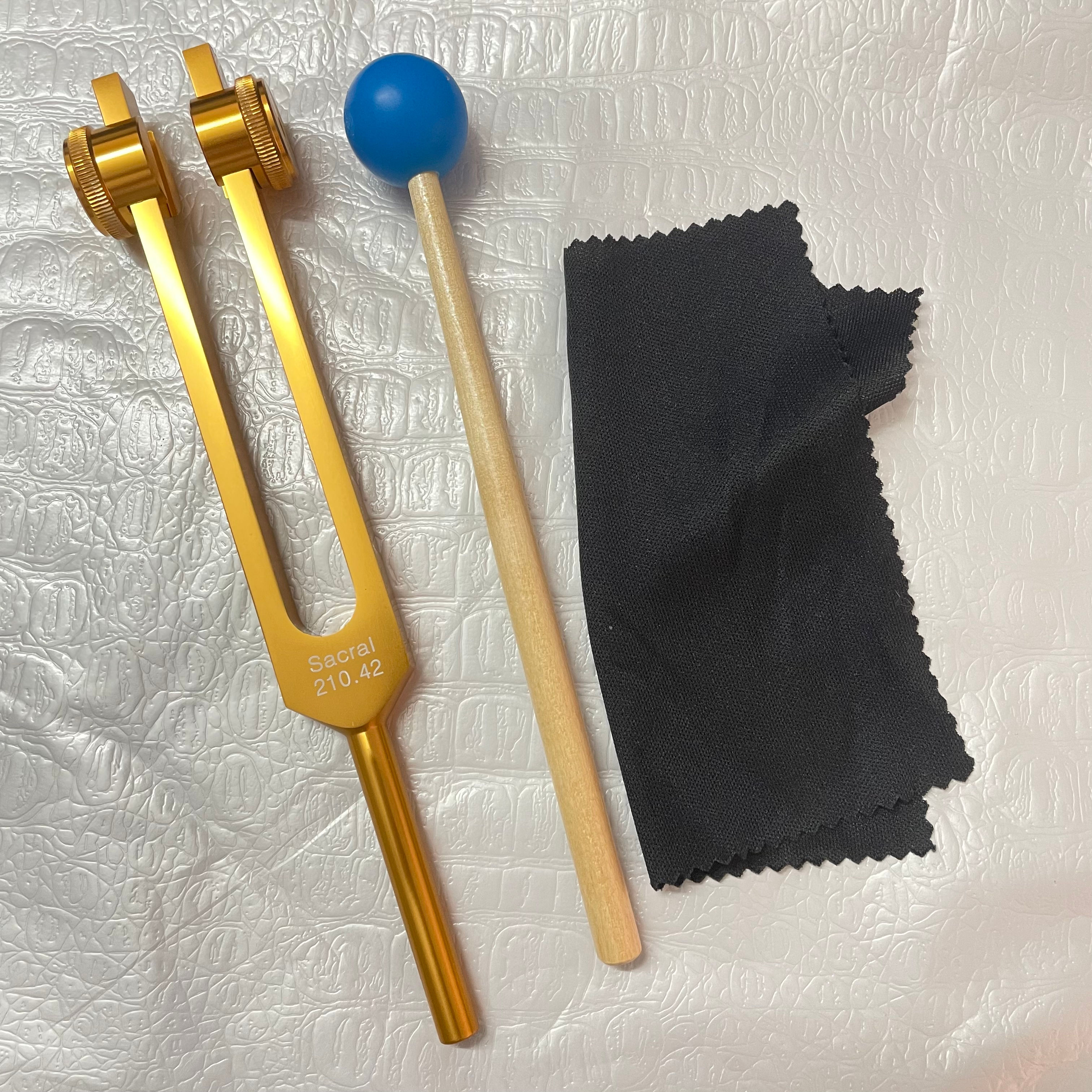 Luxury Gold Tuning Forks Set Healing Chakra Aluminum Meditation Gifts