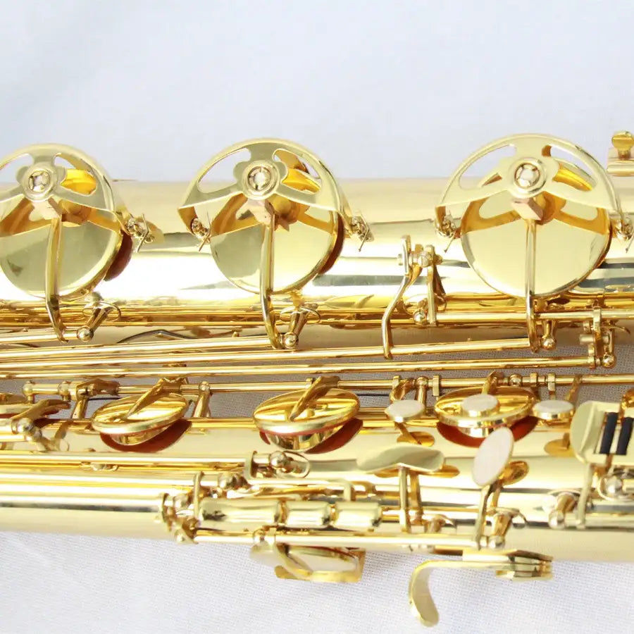 Miniatura: Best Selling Orchestra B Flat Engraved Gold Lacquered Alto Saxophone
