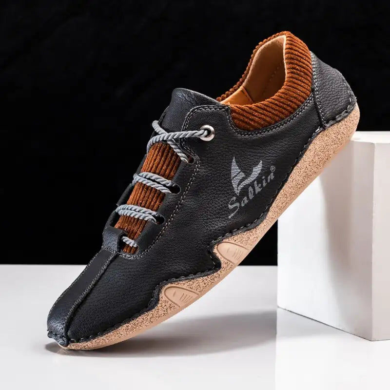 Thumbnail: Luxury Brand Men Casual Shoes Leather Designer Leisure Shoes For Male Men's Snea