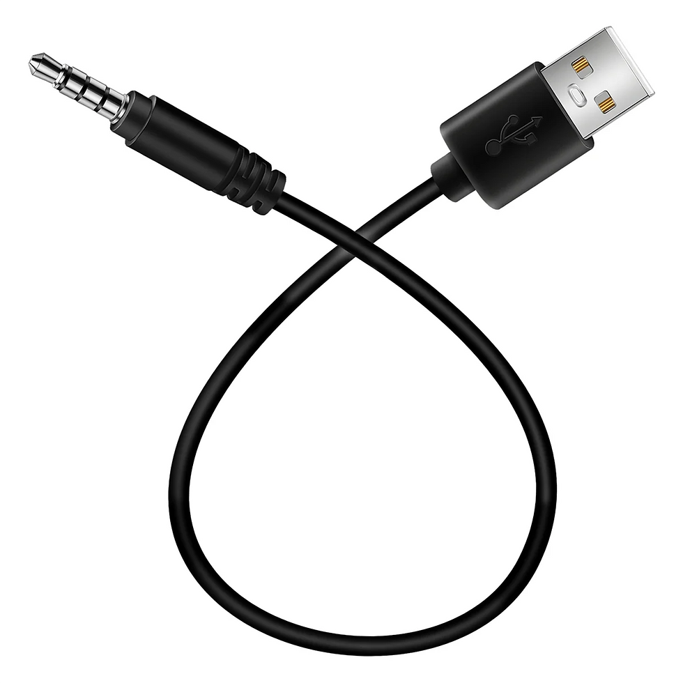 Thumbnail: 3.5mm Plug AUX Audio Jack to USB 2.0 Male Charger Cable Adapter Cord for Car MP3