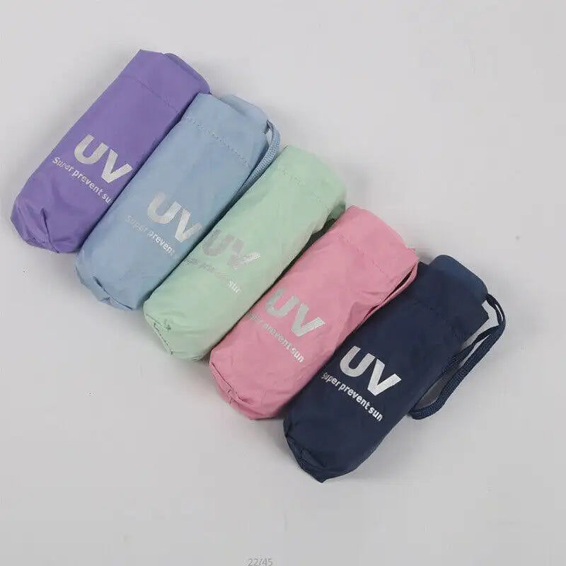 Miniaturebillede: Parapluie de poche Anti UV | Mini parapluie pliant, coupe-vent, léger, Mini para