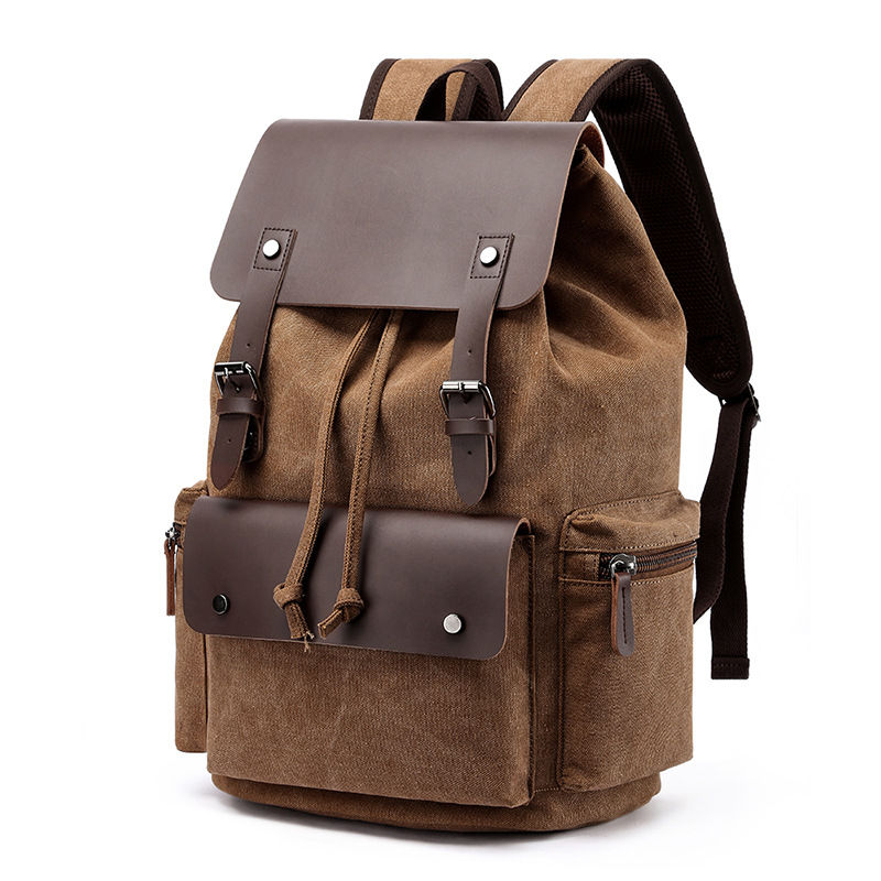 Μικρογραφία: Hommes de Toile Casual Sac À Dos Sac D'ordinateur Portable