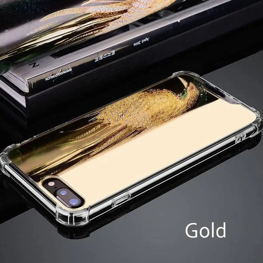 Thumbnail: Luxury 6 Colors Mirror Phone Cases for iPhone 7 7 Plus TPU PC Back Protect Case 
