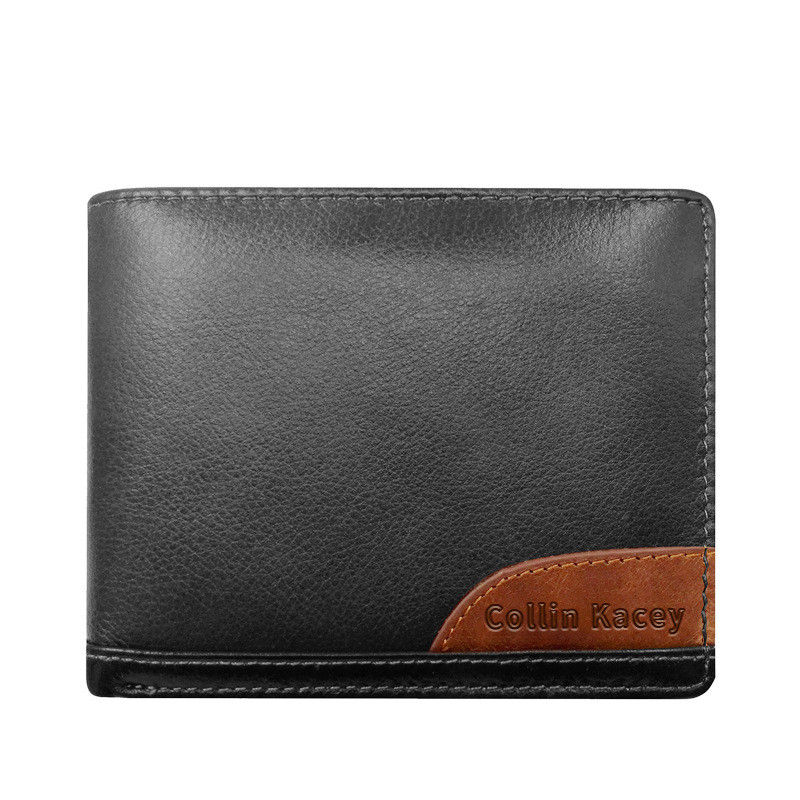 Miniaturebillede: Hommes de peau de Vache Sac De Mode Court Portefeuille Multi-cartes