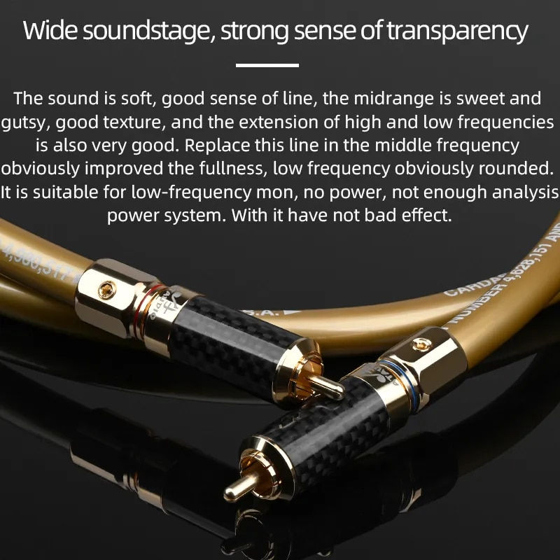 Miniaturbild: ATAUDIO 1 Pair RCA Audio Cable High Purity OFC Core 2RCA Male Cable With Pure