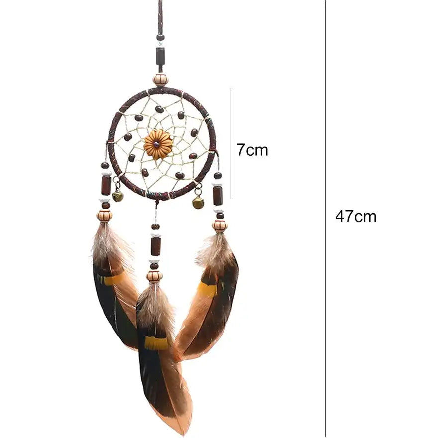 Thumbnail: 32 Types Dream Catcher Car Mini Pure White Feather Wind Chimes Wall Hanging Deco