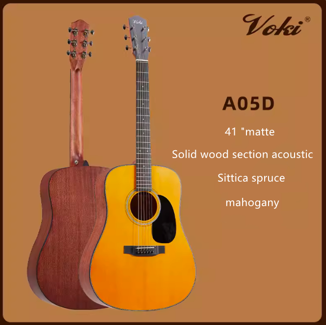 Thumbnail: VOKI A05 Artisan Series solid wood profile acoustic guitar