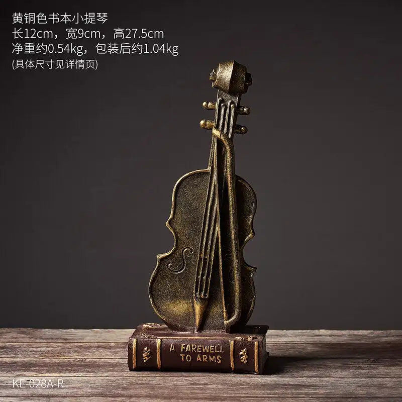 Thumbnail: Crafts Antique Musical Instrument Figurines Souvenirs Antique Home Decor Retro R