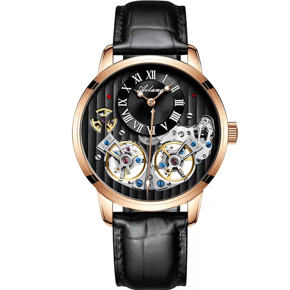 Thumbnail: Montre Double Tourbillon Automatique Montre Mécanique Hommes de Montre