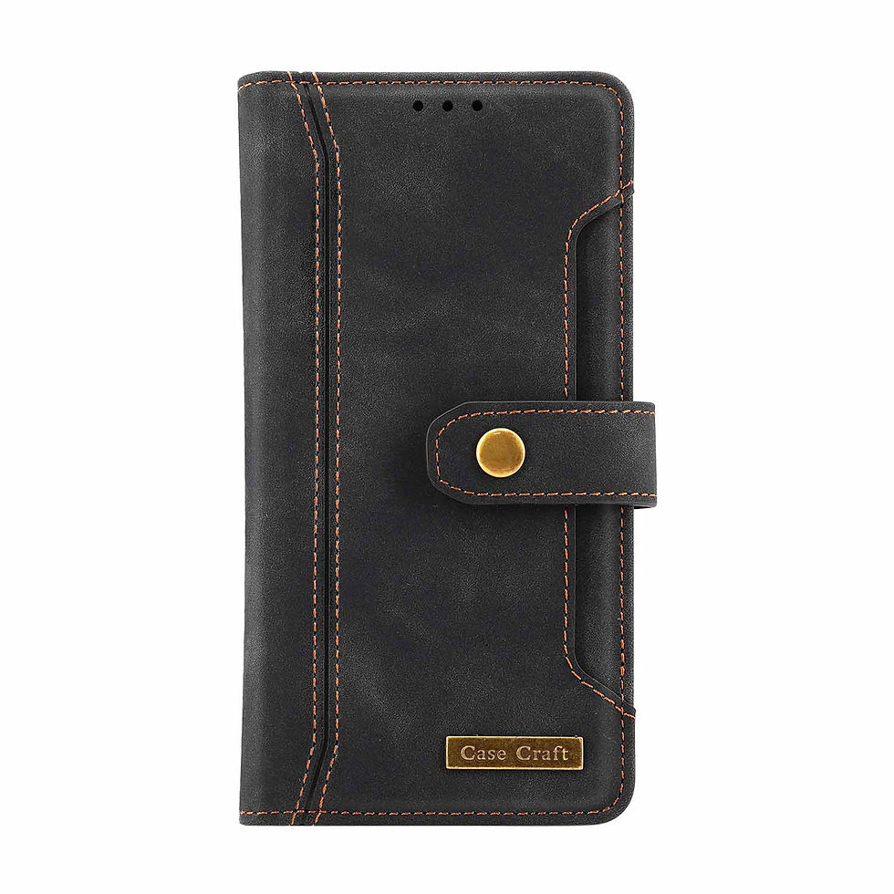 Miniaturebillede: Bouton Pression magnétique Protection Rabat Portefeuille En Cuir Cas