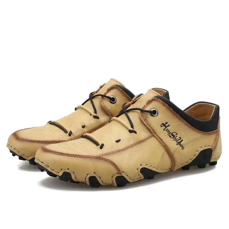 Thumbnail: New Men's Shoes Real Leather Men's Shoes Outdoor Loafers Luxury Soft Men's Drivi