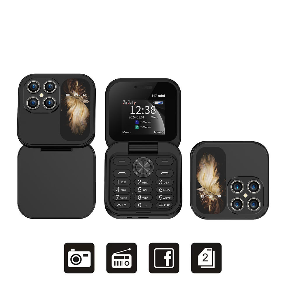 Miniatyrbilde: NEW ARRIVAL SERVO i17 Mini Flip Mobile Phone 2 SIM Card with SD Slot 2G GSM 1.77