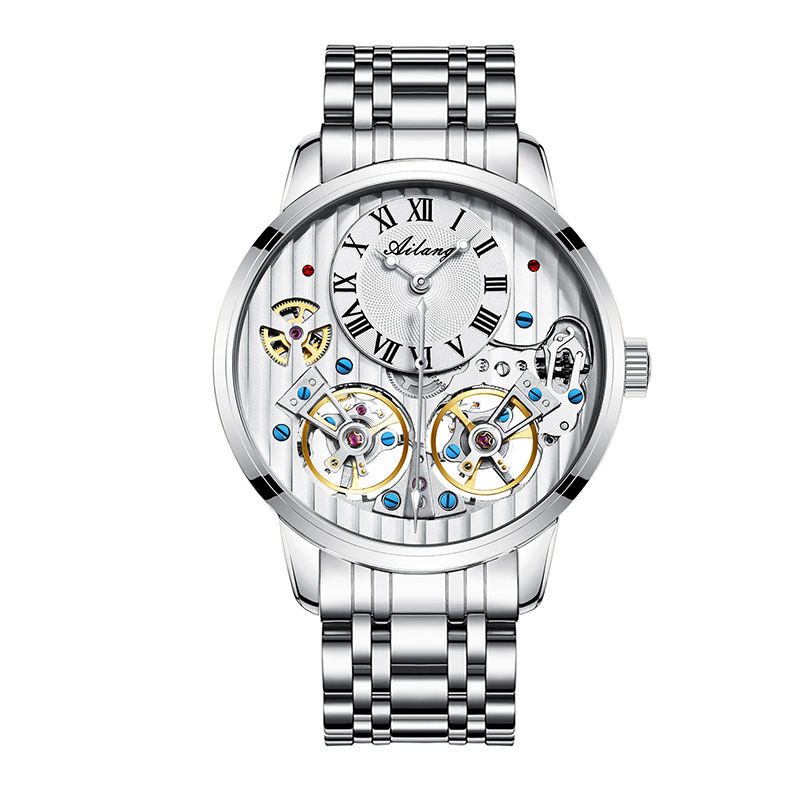 Thumbnail: Montre Double Tourbillon Automatique Montre Mécanique Hommes de Montre