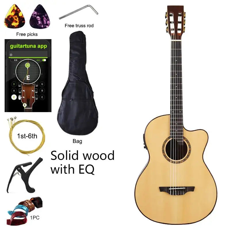 Pikkukuva: 6 String Electric Acoustic Classical Guitar 39 inch Acoustic Classic Guitar Semi