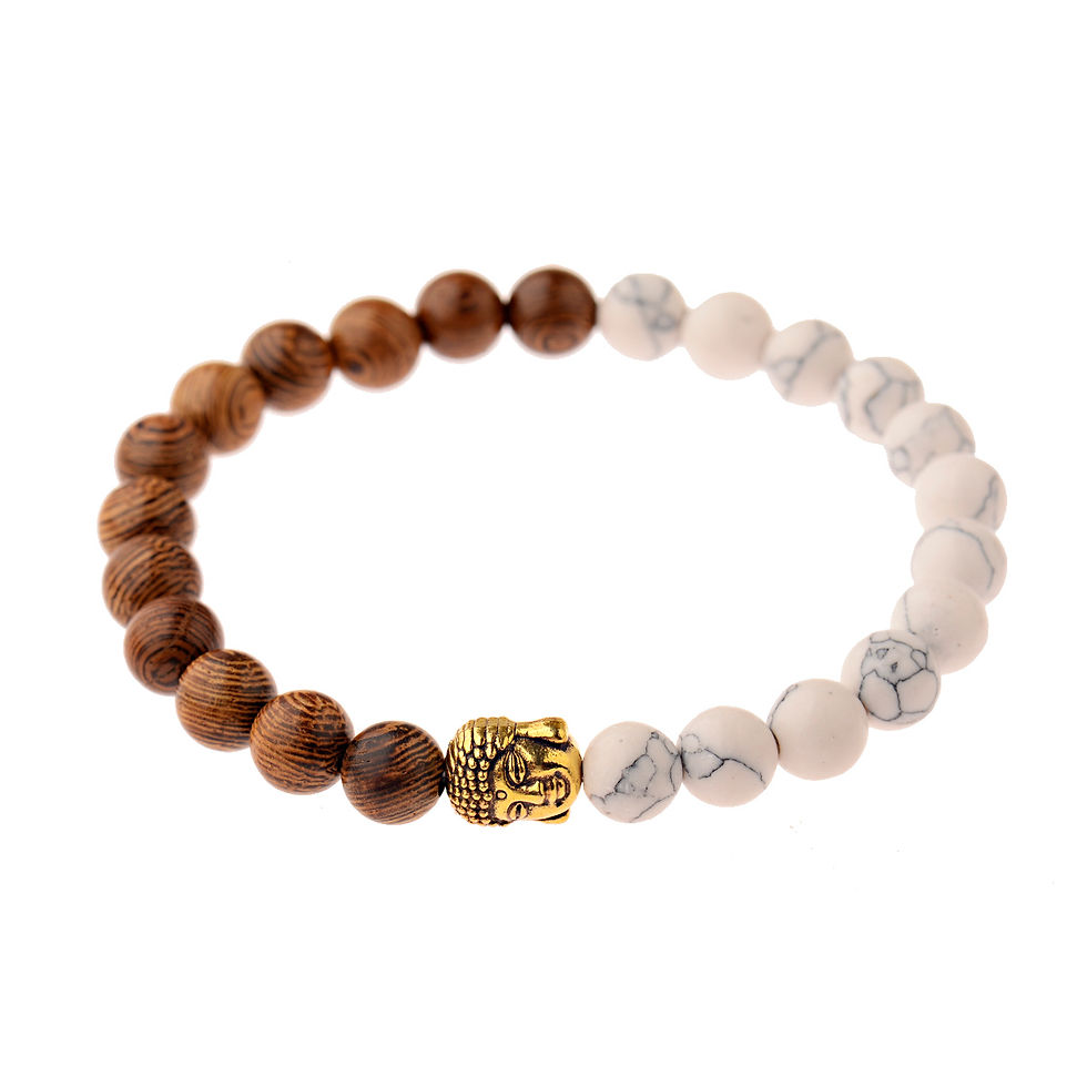 Thumbnail: Women's Retro Tibetan Black Beads Carve Mantra Om Mani Amulet Bracelet Men  Vint