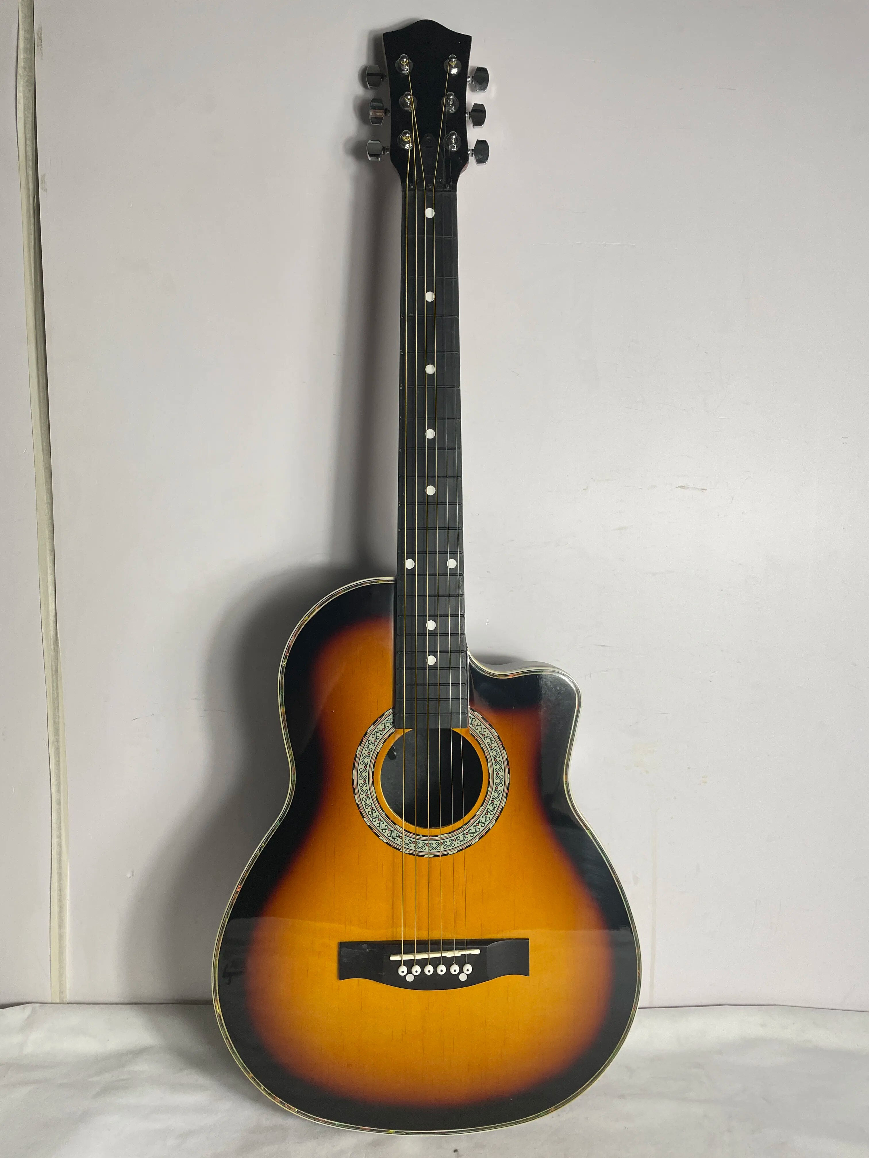 39 inch 20 pin sunset spruce panel popular wood acoustic guitar