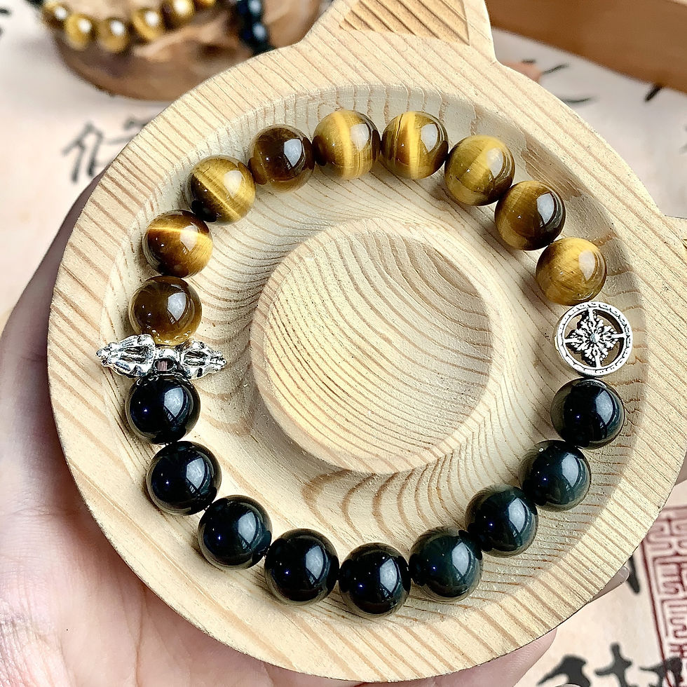 Miniatura: Natural Crystal Bracelet Golden Tigerite Silver Yaoshi Crystal Bracelet Ornament