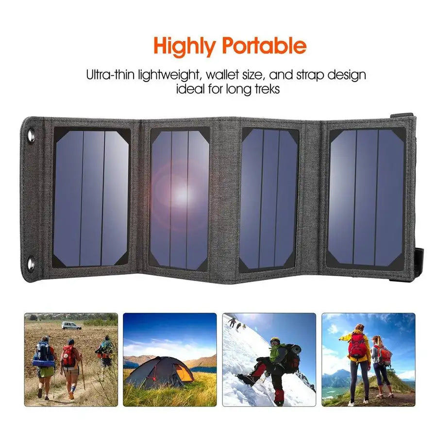 Miniature : Suaoki 7W/14W Portable Folding Solar Charger with Portable SunPower Solar Panels