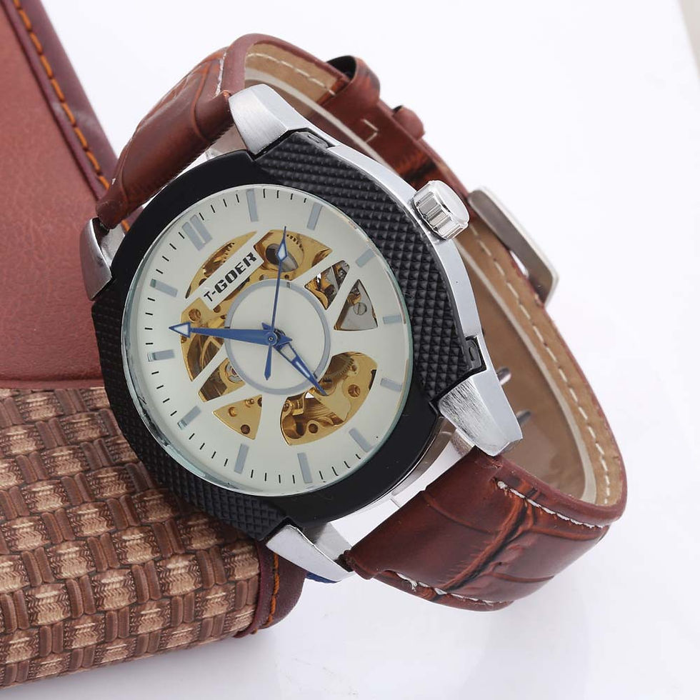 Thumbnail: Automatic Mechanical Watch Belt Leisure Sports Luminous Waterproof Watch