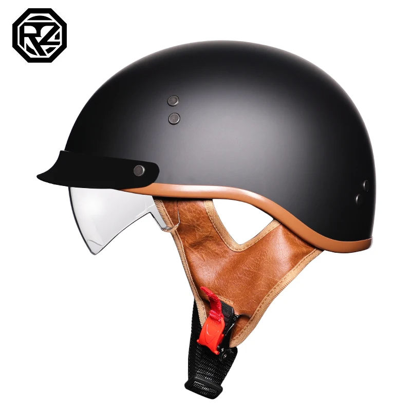 섬네일: Motorcycle Helmet With lenses Retro Half Helmet... Adult