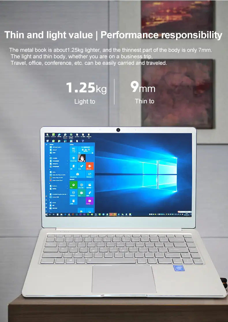Miniatyrbilde: OEM Laptops Notebook Win10 Backlit Keyboard 1080P 14inch Slim Laptop Computer fo
