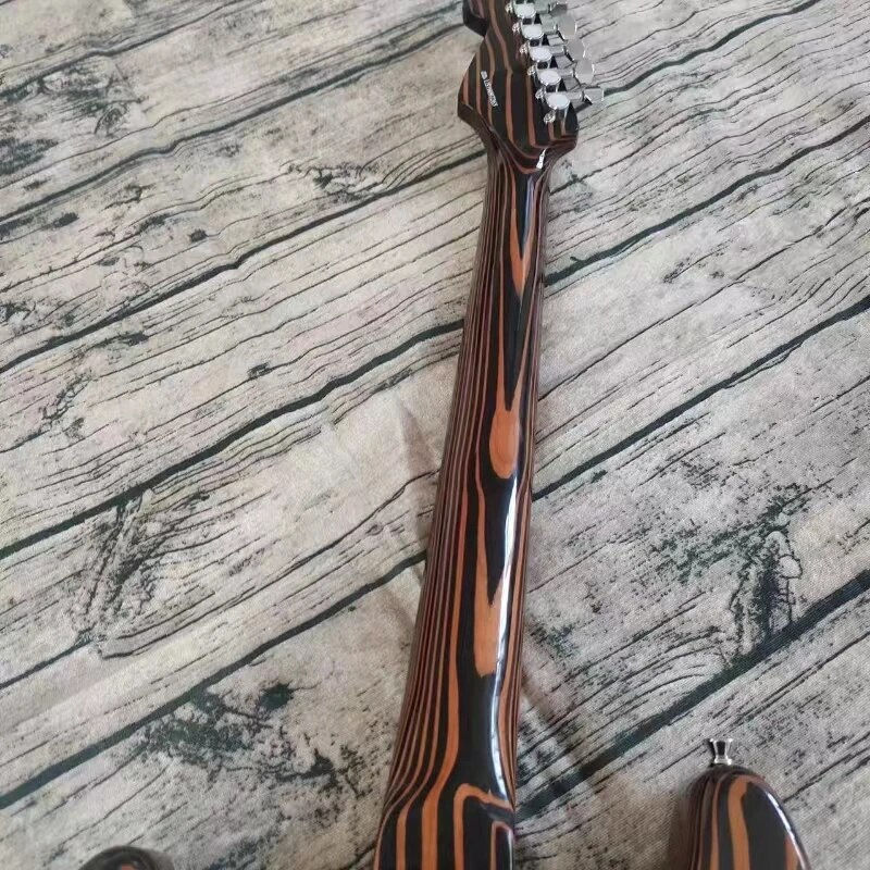 Thumbnail: Classic zebra acoustic guitar with full line sense and can be customized