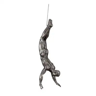 Μικρογραφία: Industrial Style Climbing Man Resin Iron Wire Wall Hanging Decoration Sculpture 