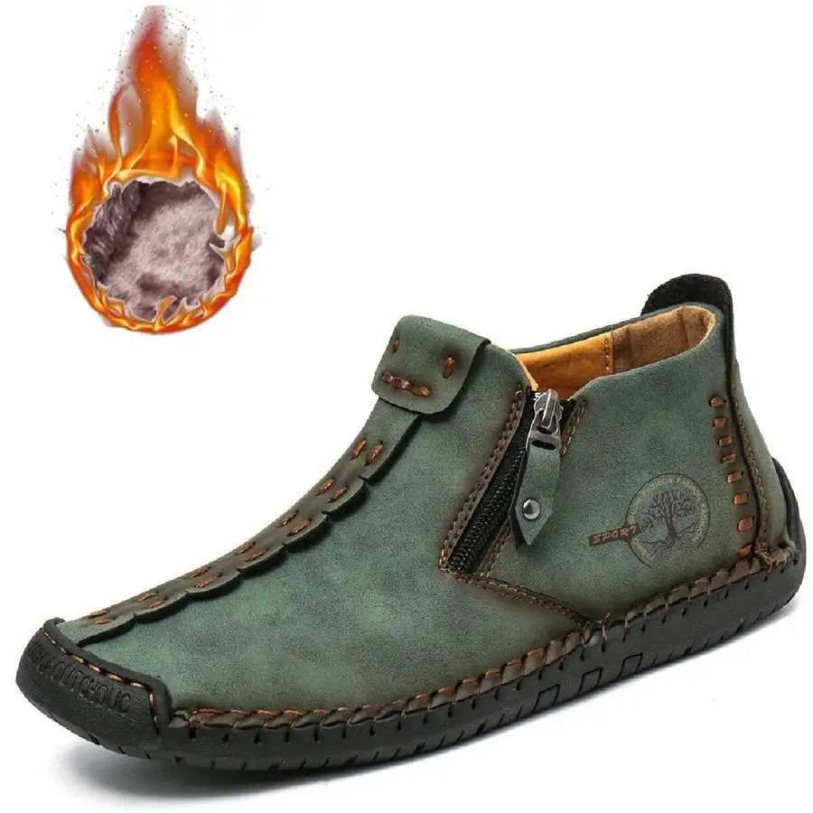Thumbnail: Retro Classic British Style Men's Leather Shoes Handmade Shoes Breathable Drivin