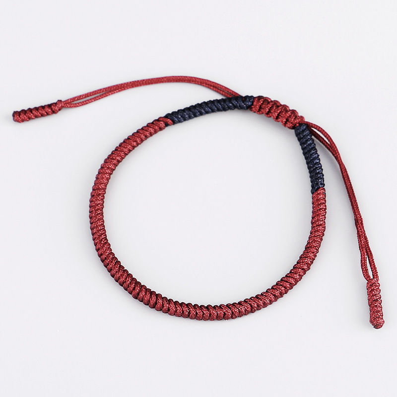 Miniaturebillede: Tibetan Buddhist Lucky Charm Tibetan Bracelets For Women Men Handmade Knots Crim