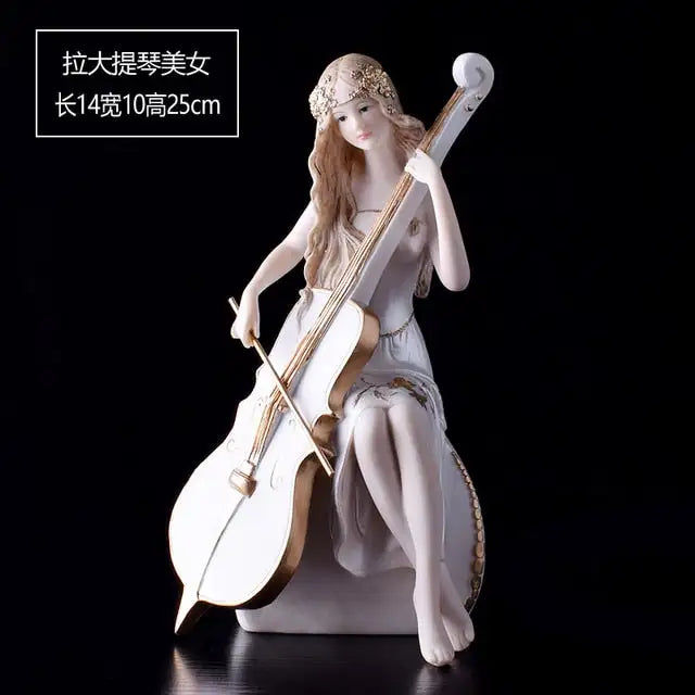 Thumbnail: Music Beauty Ornaments Home Accessories Playing Cello Figure Piano Miniature Fig