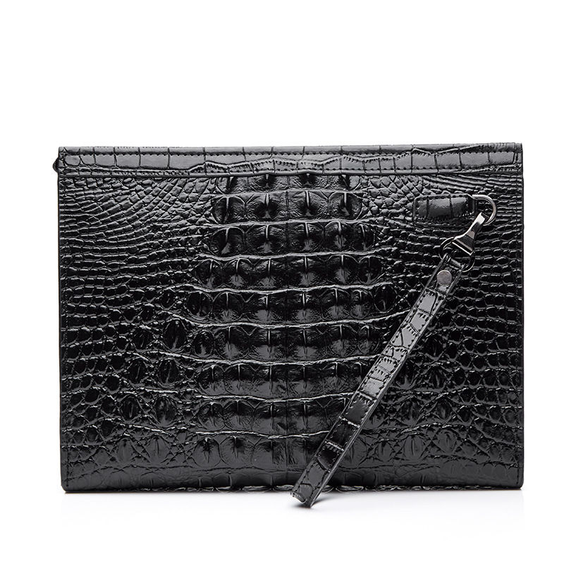 Miniaturbild: Leather Large Capacity Clip Bag Business Casual Clutch