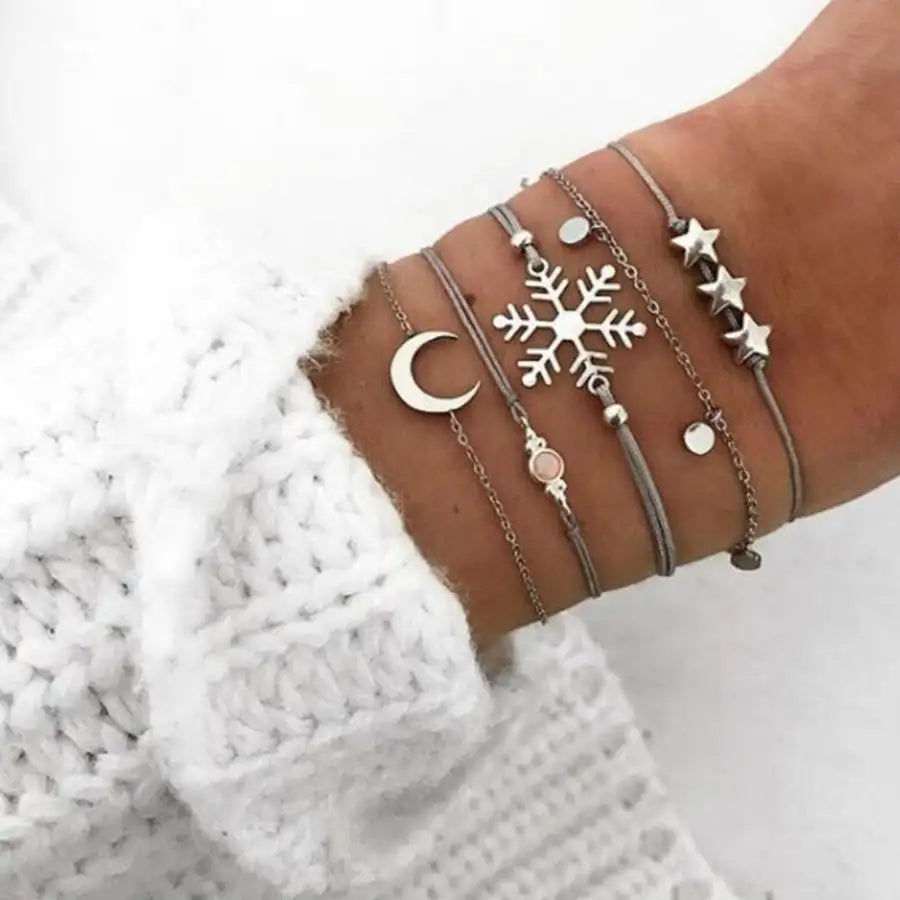 Miniatura: 30 Style Boho Bangle Elephant Heart Shell Star Moon Bow Map Crystal Bead Bracele