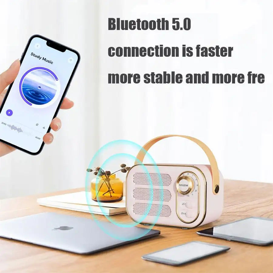 Thumbnail: Retro Classical Bluetooth-compatible Speaker Music Player Sound Stereo Portable 