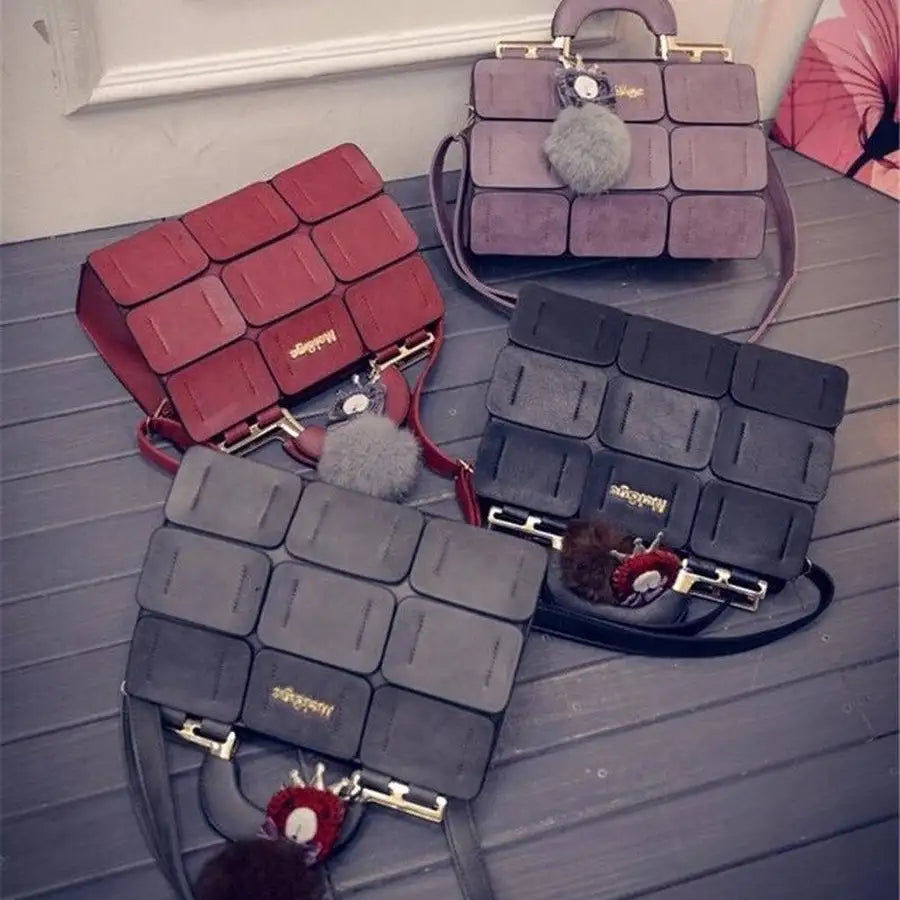 Thumbnail: Boston Bag Inclined Shoulder Ladies Hand Bag Women PU Leather Handbag Woman  Han