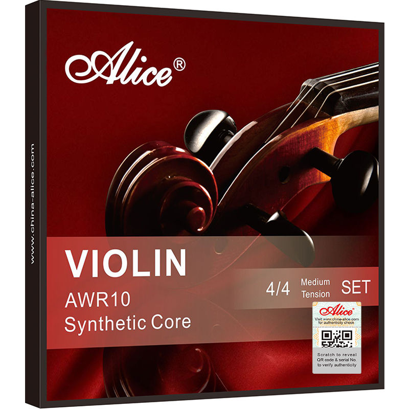 Miniatura: Alice Violin Strings AWR10/AWR10E  Multifilament Synthetic Core  Al-Mg And Pure 