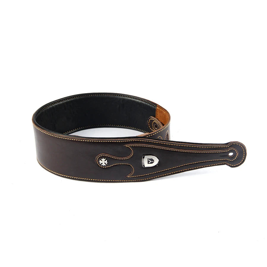 Thumbnail: YUEKO Leather Soft Durable Guitar Strap Adjustable Cowhide Acoustic Electric Bas
